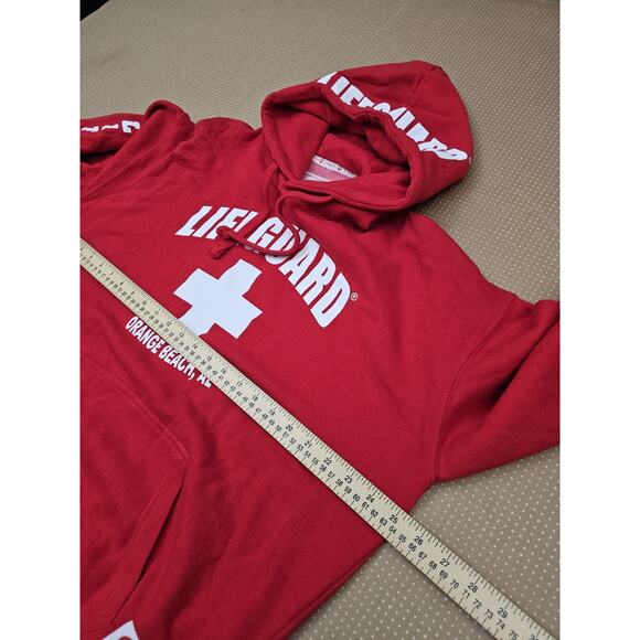 Officially Licensed Lifeguard Hoodie . St. Augustine Beach Sz XL. Red With Logos - Picture 11 of 12